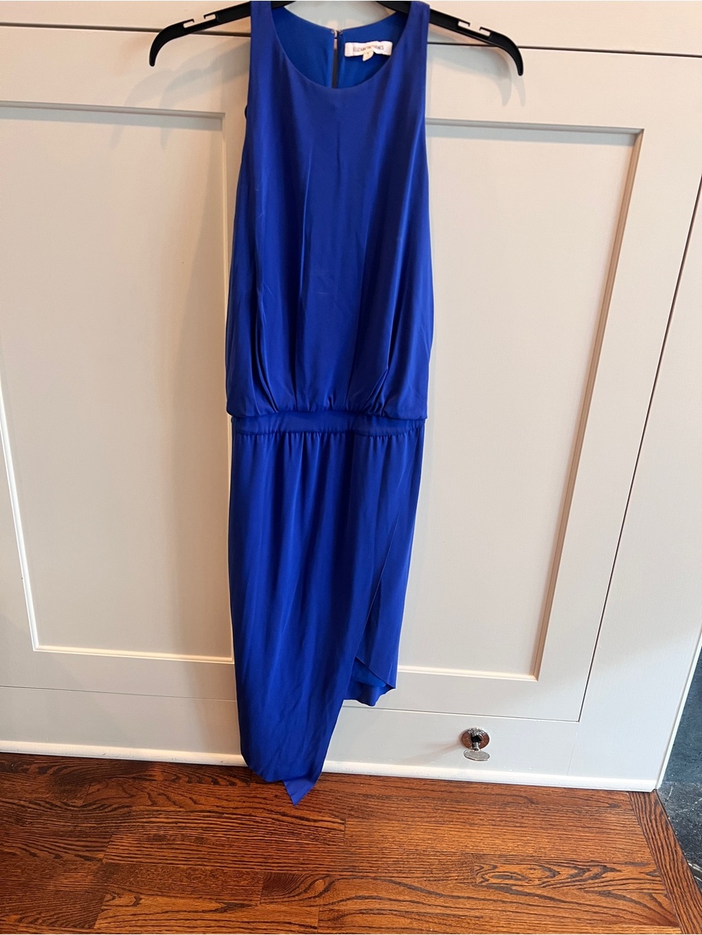 Elizabeth James Blue Sleeveless Asymmetrical Dress-small